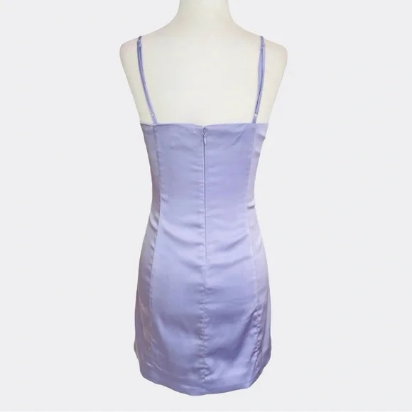 Aritzia Sunday Best Shimmer Mini Dress Lavender 6 NWT - Picture 6 of 15